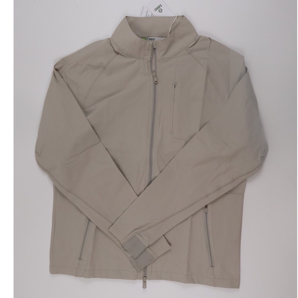 Tasc Mens Jacket Monterey Windbreaker Fossil Tan Solid Medium NWT $148